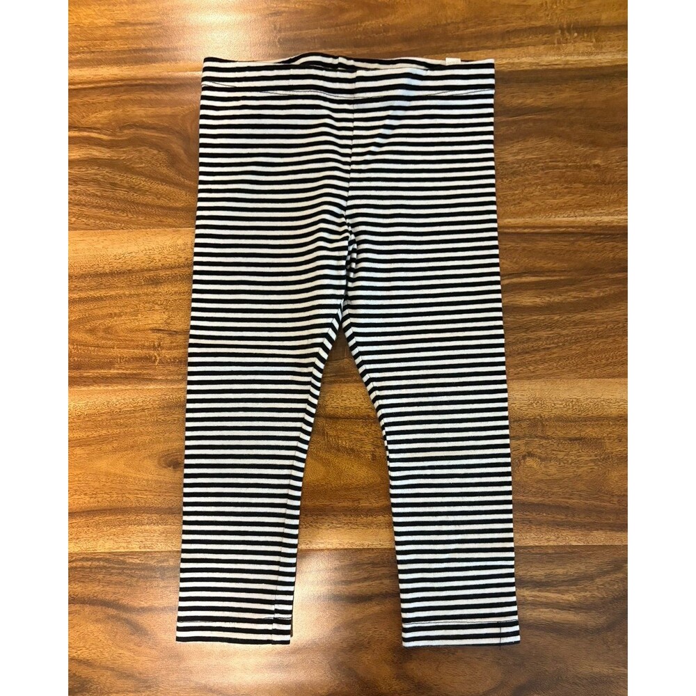 Primary Leggings, Black and White Stripes, Size 3T